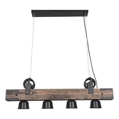 Set of 4 Rustic Chandeliers for Dining Room with E26 Bulb Sockets