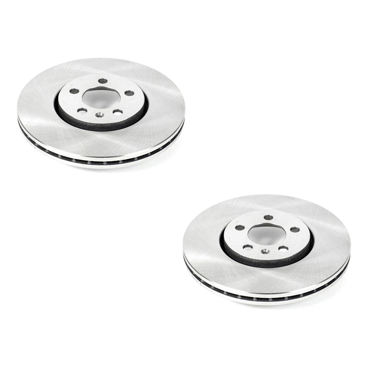 Set of 2 Powerstop Brake Discs Front for VW Beetle Golf (1998–2010)