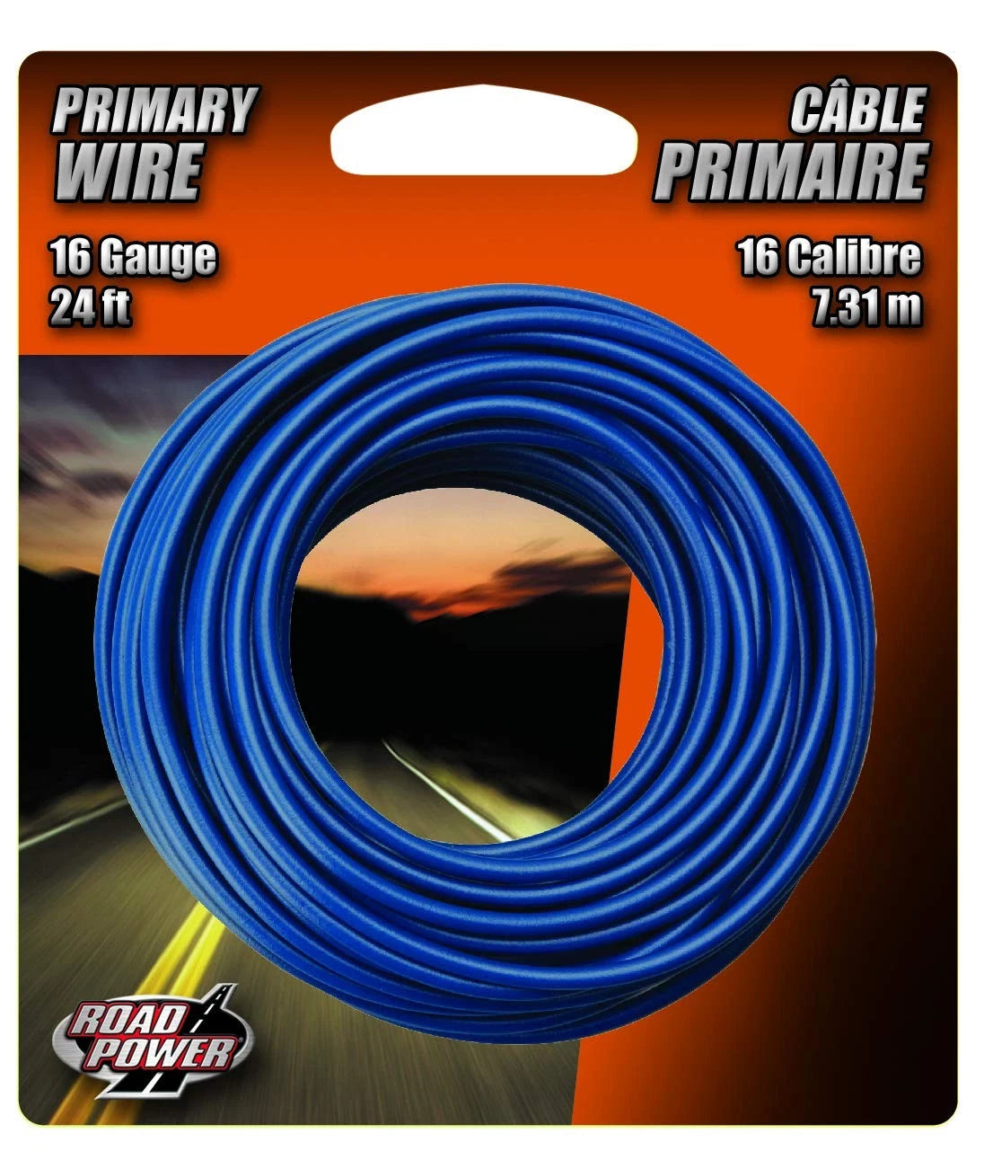 16 Gauge 24ft Automotive Copper Wire - Durable Blue Electrical Cable