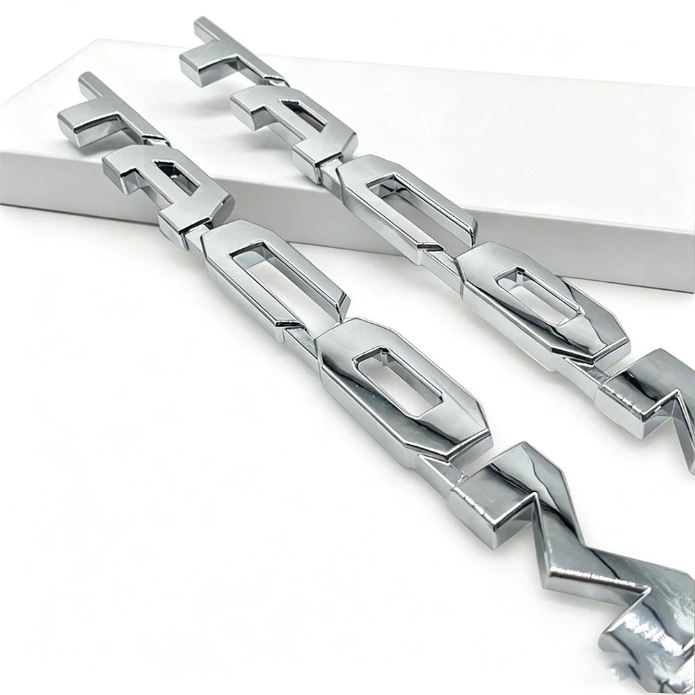 2Pcs Set Door Side Emblem for Tacoma (2016–2024) Chrome Nameplate Badge
