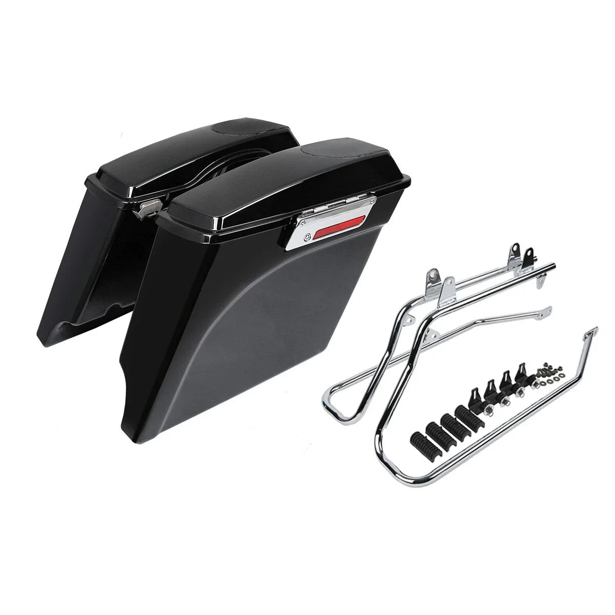 Stretched Saddlebags Speaker Lids Bracket for Harley Softail (1984–2017)