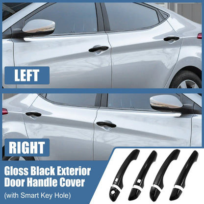 8pcs Exterior Side Door Handle Cover Trim for Hyundai Elantra (2017–2020)