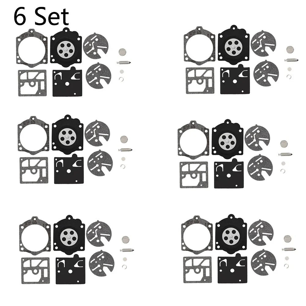 Set of 6 Carburetor Diaphragm Kit for Husqvarna 44 140S 240S 444 (Walbro K10-HDC)