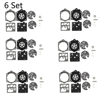 Set of 6 Carburetor Diaphragm Kit for Husqvarna 44 140S 240S 444 (Walbro K10-HDC)