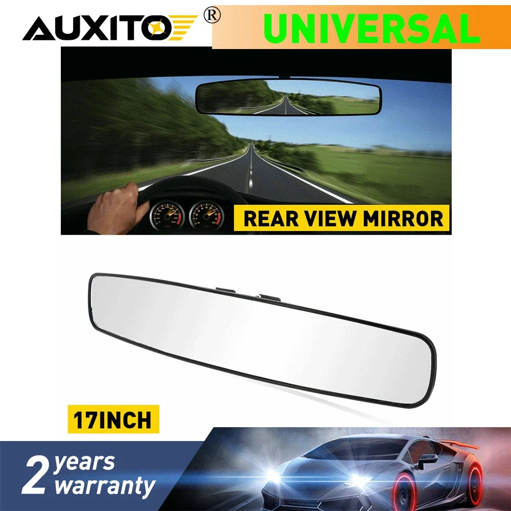 17" Wide Angle Convex Panoramic Rear View Mirror for Car Truck SUV
