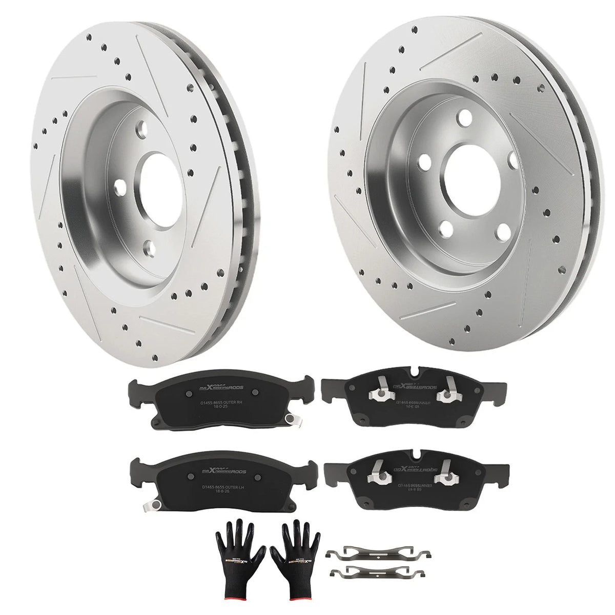 Front Drilled Brake Rotors & Pads Set for Jeep Grand Cherokee (2011–2018) S-53062