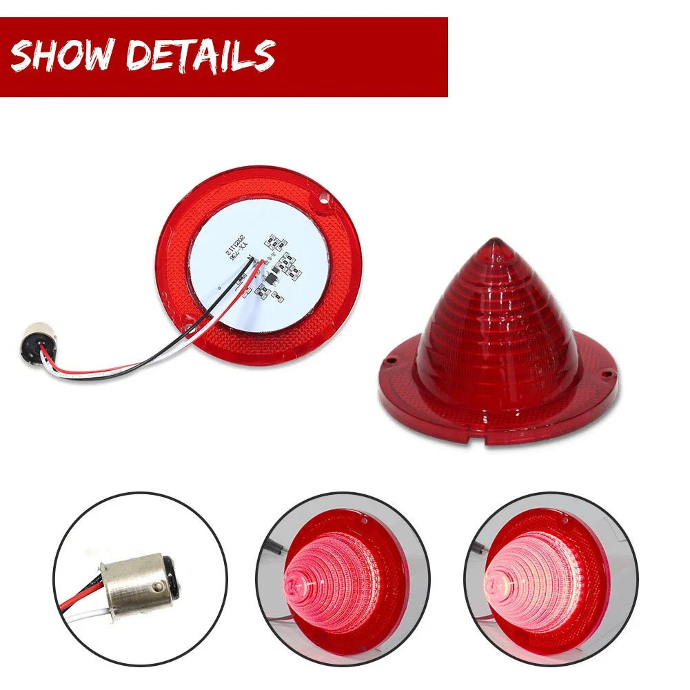 Set of 6 Rear Red LED Tail & Backup Lights for Chevrolet Impala Bel Air Biscayne El Camino (1960–1961)