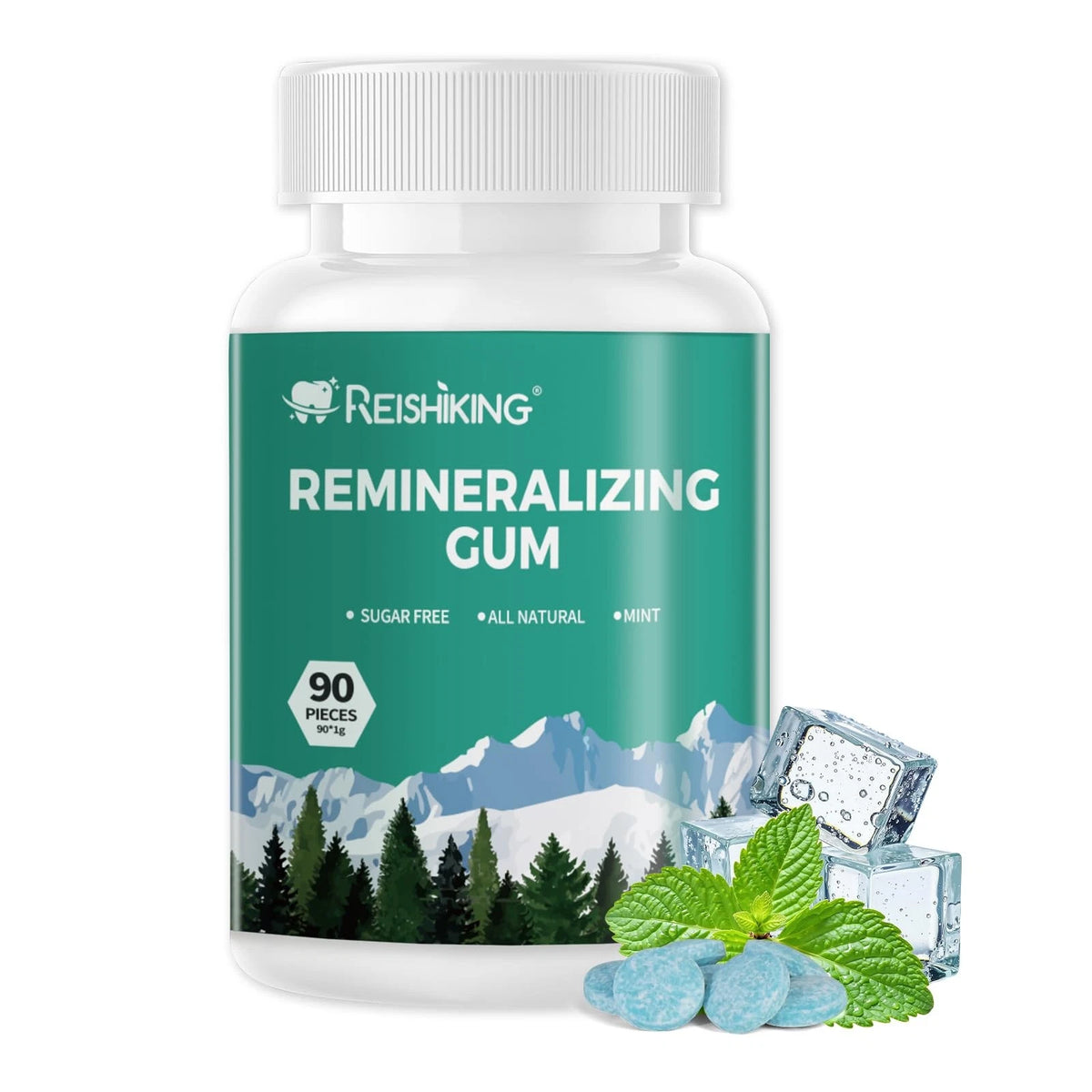 90 Pieces Remineralizing Gum for Teeth (Pack of 1)