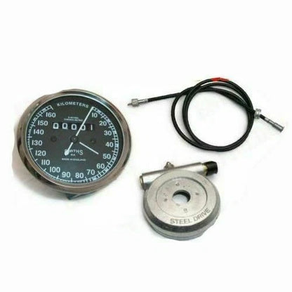 Speedometer 160 Kph + Hub Drive & 54" Cable for Royal Enfield