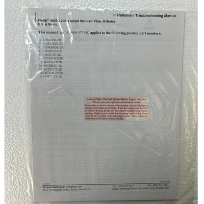 Floscan N20D-231-2K Diesel Fuel Flow Monitoring System for Series K (OEM)