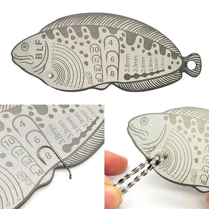 Feather Measurer Gauge 105mm x 42mm x 2.8mm Aluminum Alloy