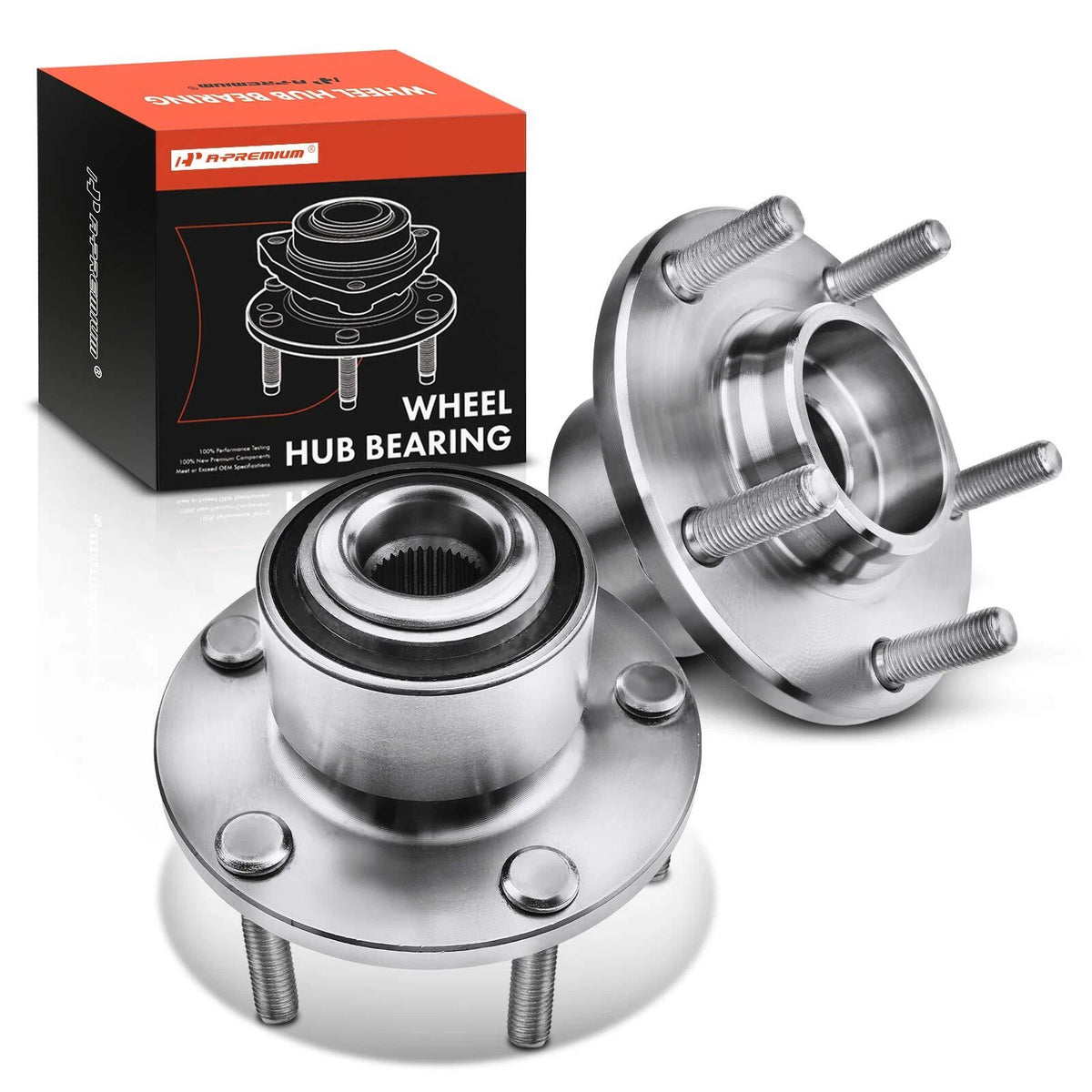2X Front Wheel Hub & Bearing Assembly for Mazda 3 (2004–2005) VKBA6800, BP4K3315XB, 513211