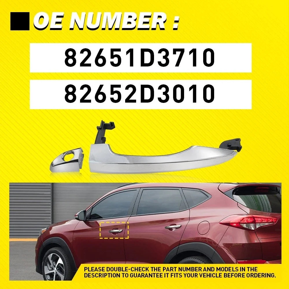 Chrome Door Handle for Hyundai Tucson (2016–2021) 1-10X