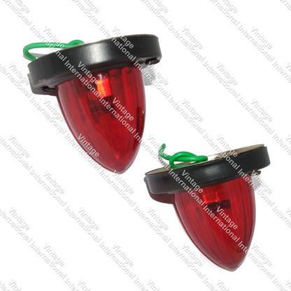 Pair Red Side Marker Lights for Car Truck Trailer Lorry (12V 5W)