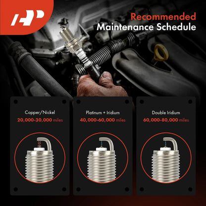 Set of 4 Iridium Platinum Spark Plugs for Honda CR-V (1997–1998) Civic (1992–2000)