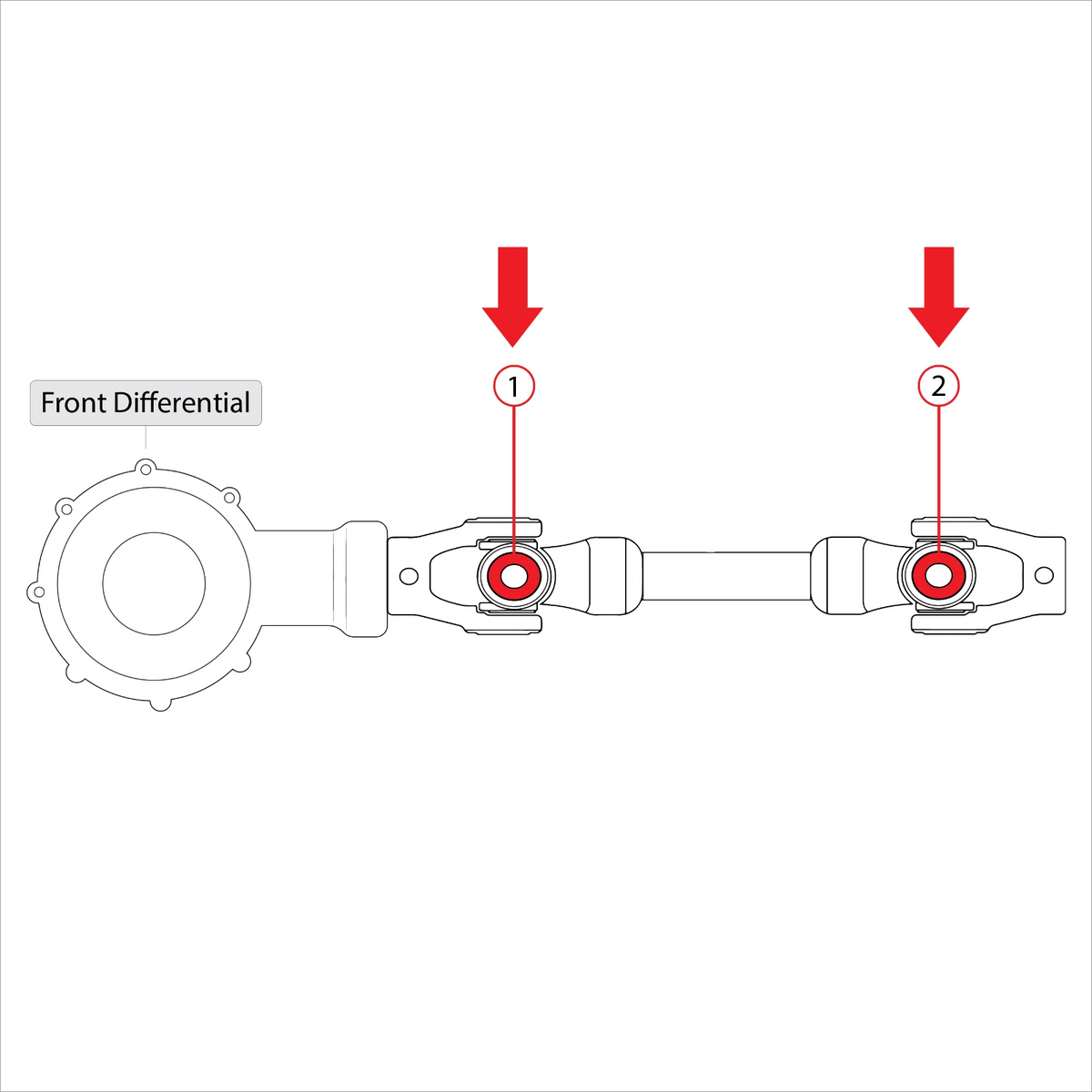 Front Drive Shaft U-Joint for Can-Am Commander 1000 (2012–2016) SH7218UJ124UD, 715900325, 703000024