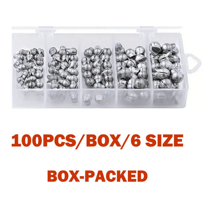100X Split Shot Sinkers 0.8g 1.0g 1.5g 2g 2.5g 3g w/Box