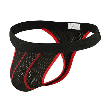 2X Breathable Mesh Sports Thong Underwear for Men - Color Blocking