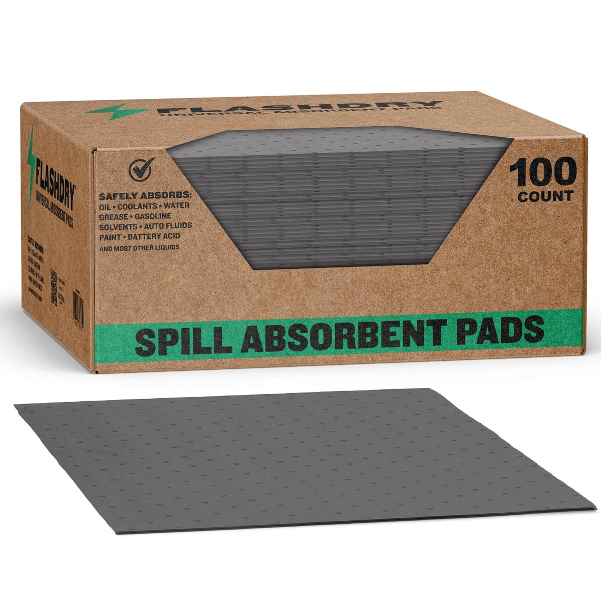 100-Count Universal Spill Absorbent Pads - 2mm