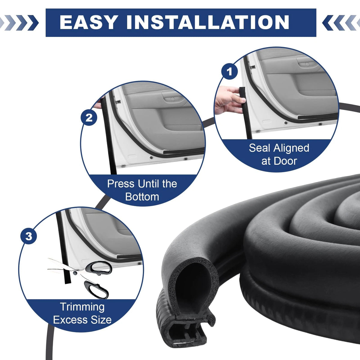 10Ft Rubber Door Weather Stripping Seal for Car