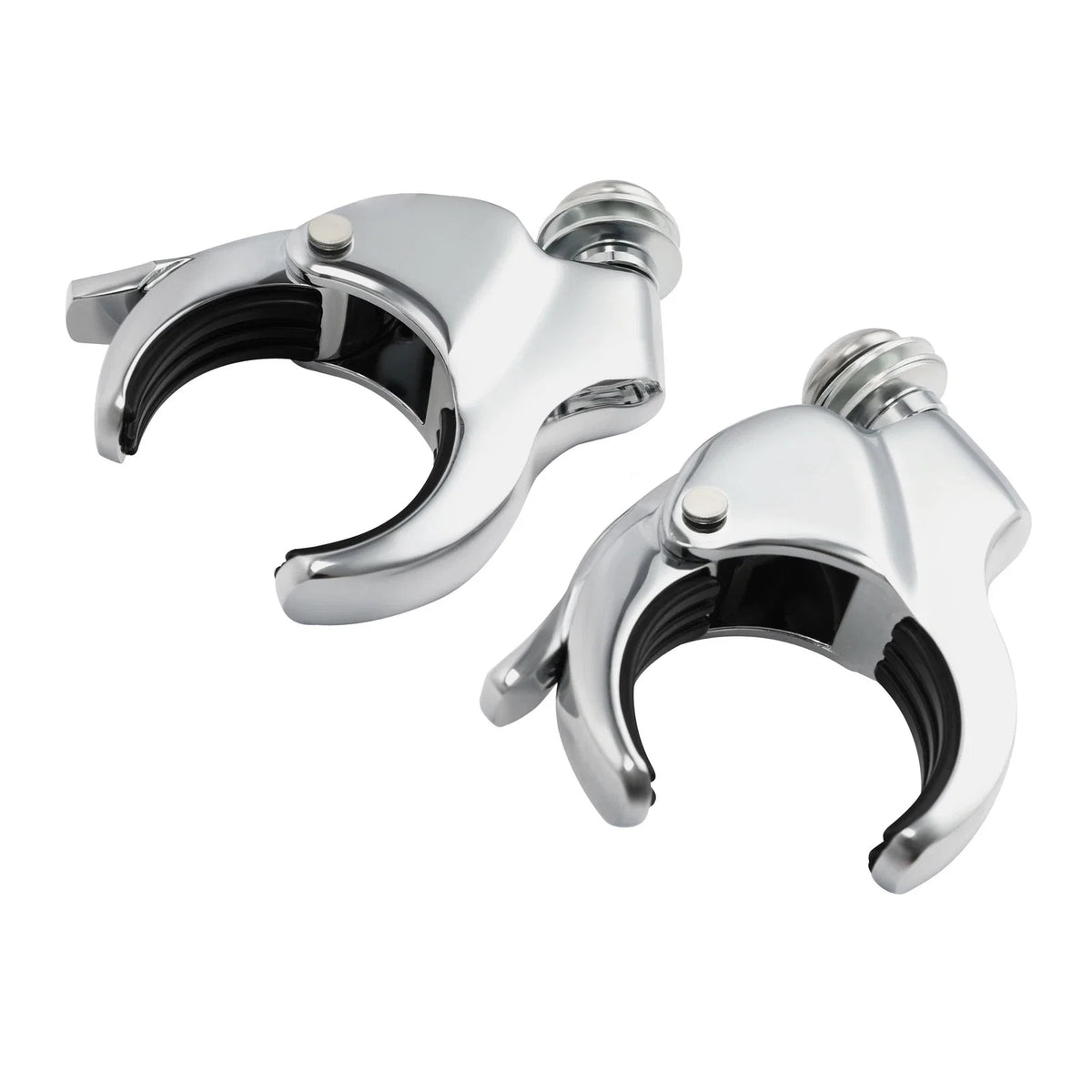 Set of 4 Windshield Clamps for Harley Fat Street Bob FXLR (2018–2025) Chrome