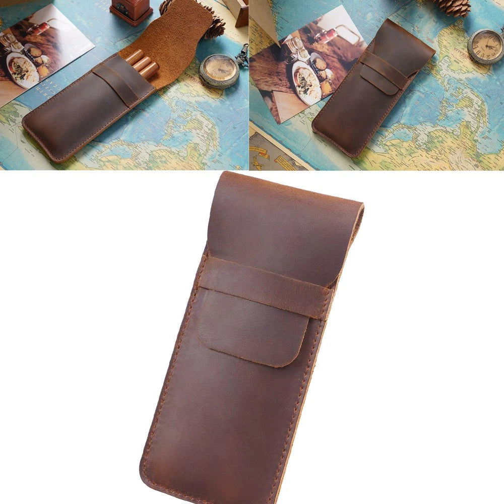 Leather Pen Case Holder for Multi Pens