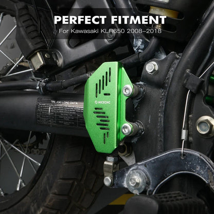 CNC Anodized Rear Brake Fluid Reservoir Guard for Kawasaki KLR650 (2008–2018)