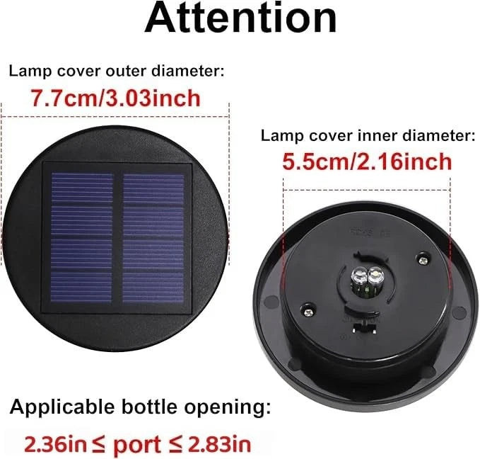4 Pack Solar Light Replacement Tops for Outdoor Use (Waterproof, Warm White RGB)