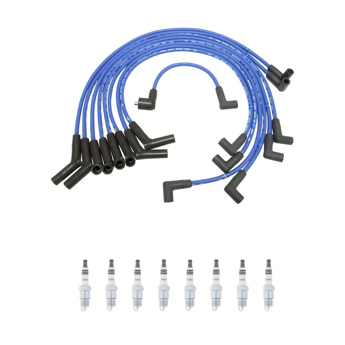Set of 8 NGK Iridium IX Spark Plugs & Wire Set for Comet Fairmont Mustang V8 (1979–1982)
