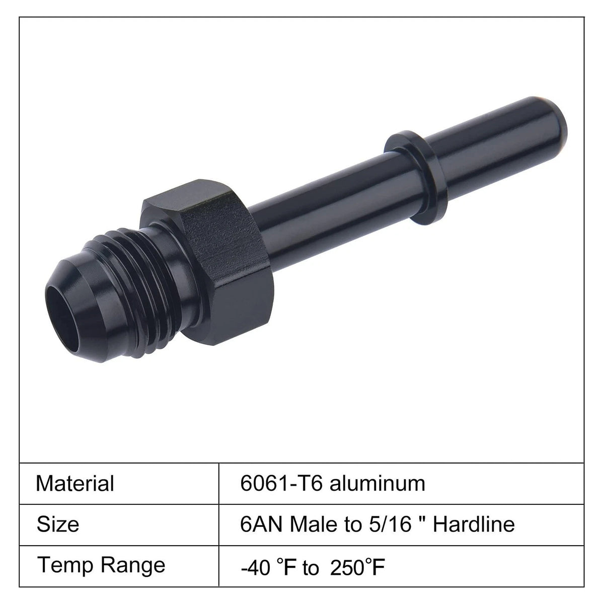 6AN Male to 5/16" SAE Quick Connector for Automotive Applications