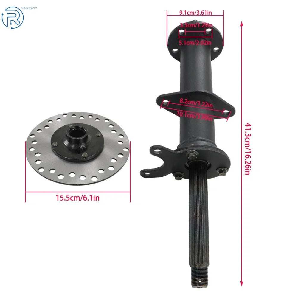 Rear Axle Kit for Go Kart Golf Cart ATV (5" Wheels, 3 Stud Hub)