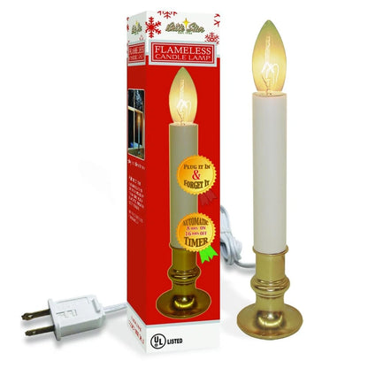 Electric Window Candle Lamp for Brite Star (1 Count) - Brass Base