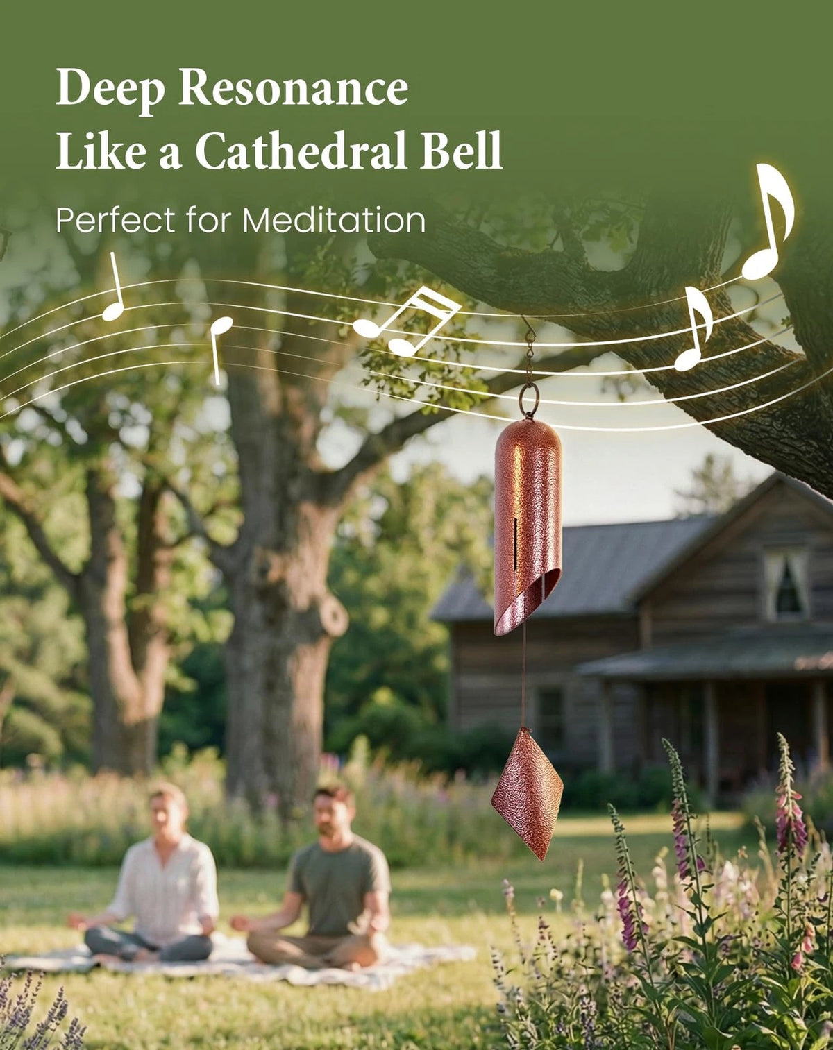 Deep Tone Wind Chimes for Outside - Heavy Duty Copper