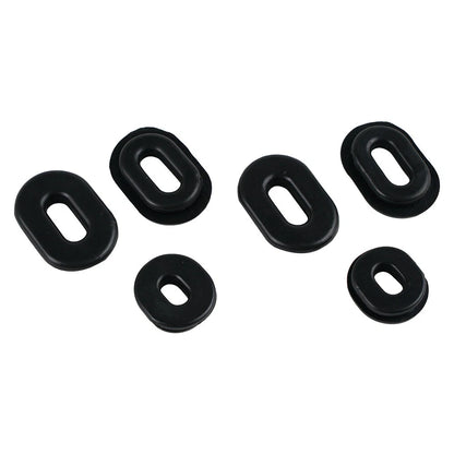 Set of 6 Side Cover Grommets for Honda CB100K (1971–1972) Black Rubber