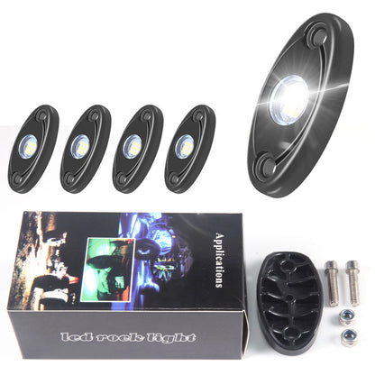 2X White 120 Pods LED Rock Lights for Jeep (Offroad, UTV, ATV)