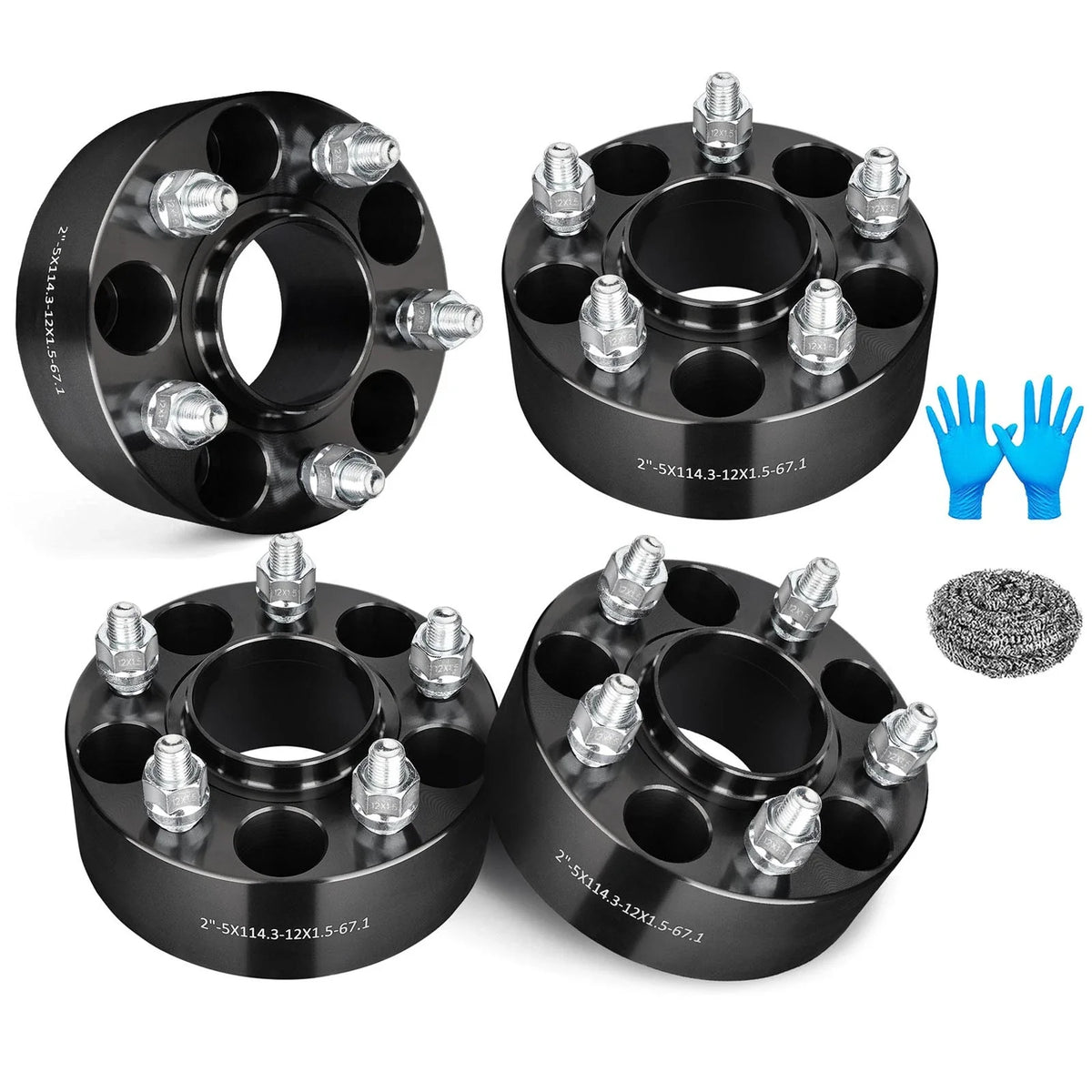 Set of 4 Hubcentric Wheel Spacers 2 Inch 5x4.5 for Hyundai Grand Santa Fe (2013–2020)