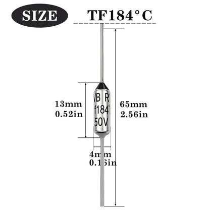 10X 184 Degree Metal Thermal Cutoffs Fuse 10A 250V