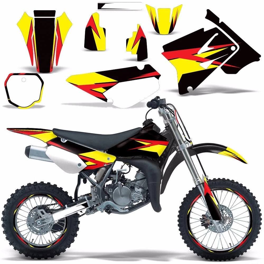 Graphic Stickers +#PLT/RIM Decals for Suzuki RM85 (2001–2023)