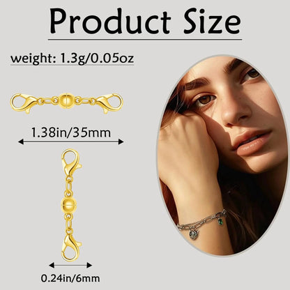 Set of 4 Magnetic Necklace Clasps for S925 Sterling Silver