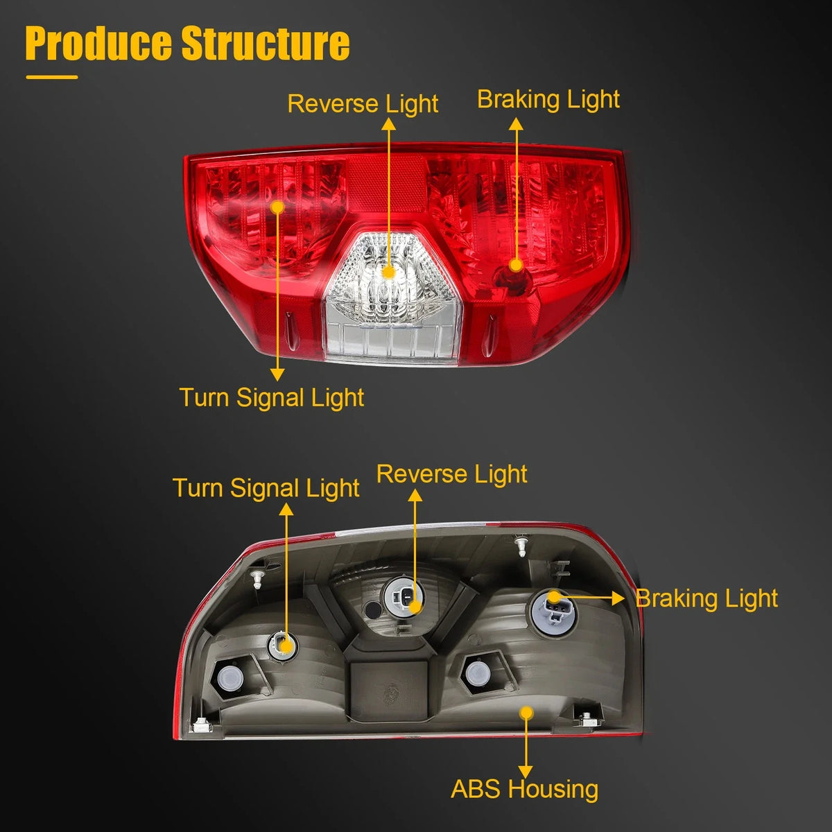 Tail Light Assembly for Toyota Tundra (2014–2021) Left Driver Side