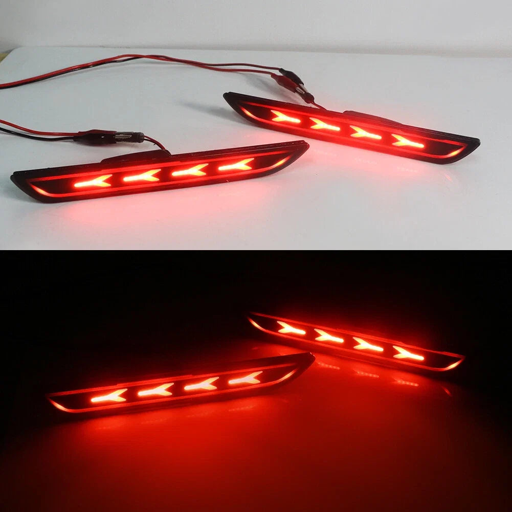 2X Smoked Lens Red Rear Side Marker LED Lights for Ford Mustang (2015–2021)