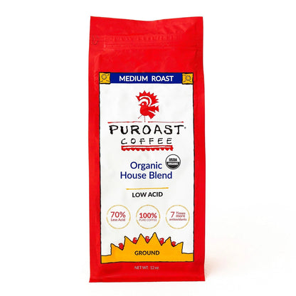 Puroast Low Acid Coffee Ground for Organic House (Pack of 1)