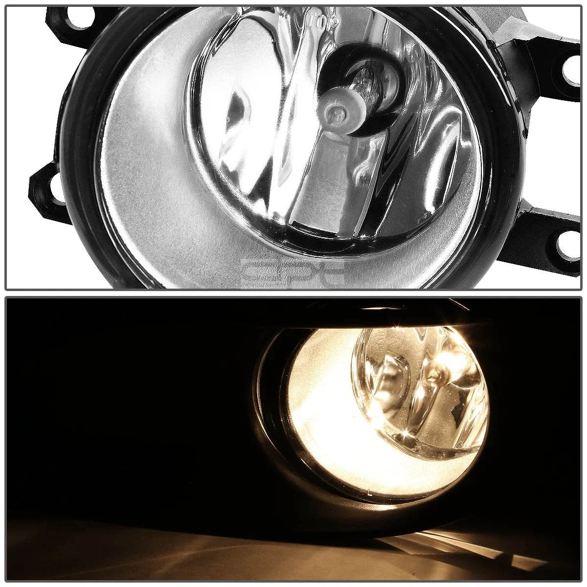 Fog Light Set for Toyota Yaris Hatch (2009–2011) - Clear Lens, Bezel, Switch