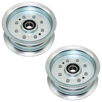 2X Steel Flat Idler Pulley with Flanges for John Deere