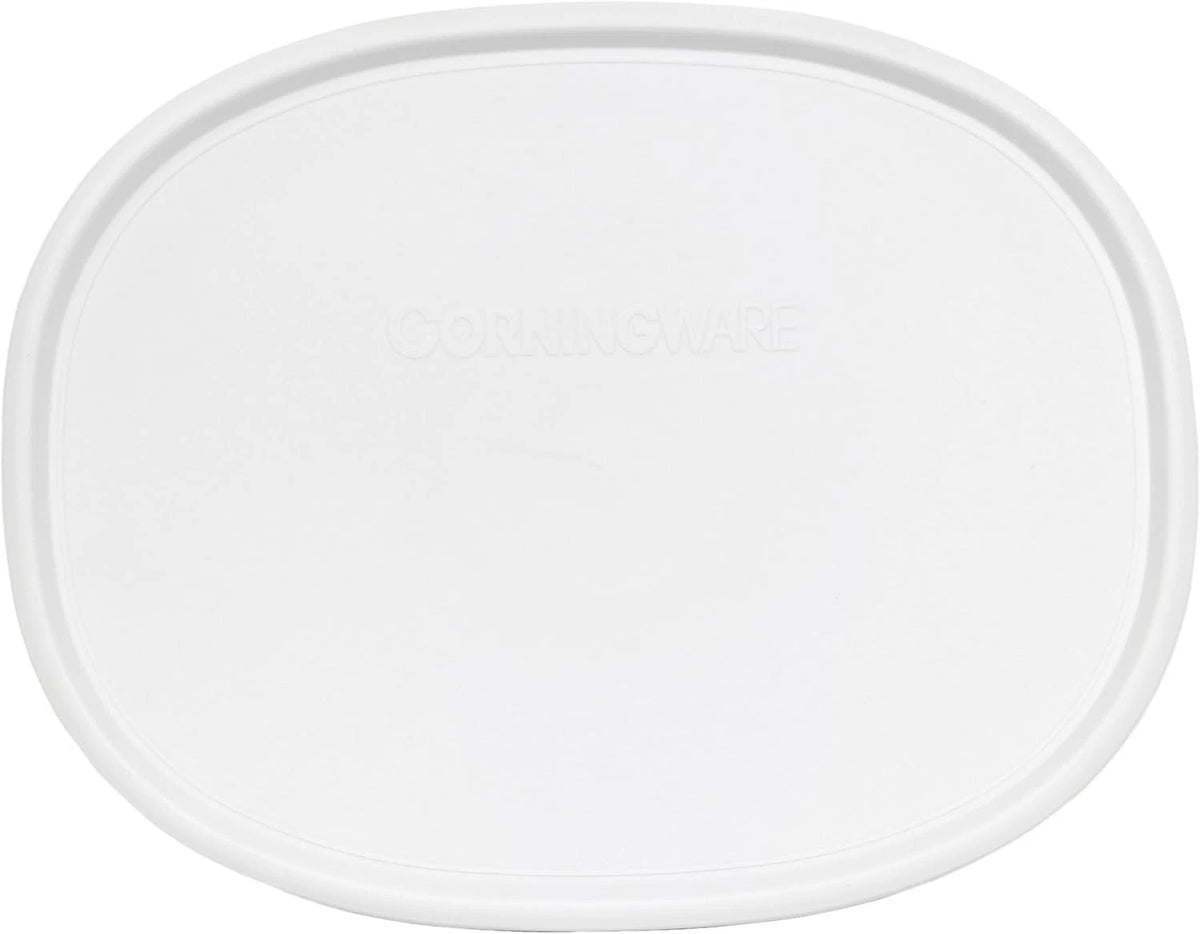 F-2-PC Oval French White Lid for 2.5qt or 1.5qt (Compatible)