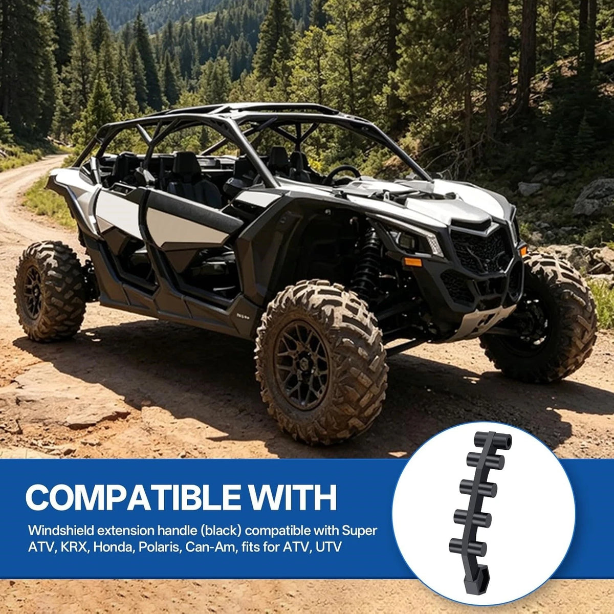 Windshield Extension Handle for Super ATV KRX, Honda, Polaris, Can-Am (ATV, UTV)