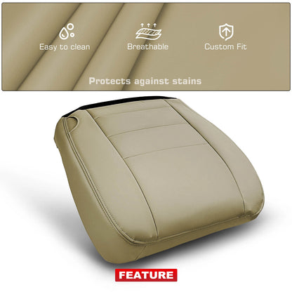 Seat Bottom Cover for Ford Excursion (2002–2004) FRSD0304DBTL Tan