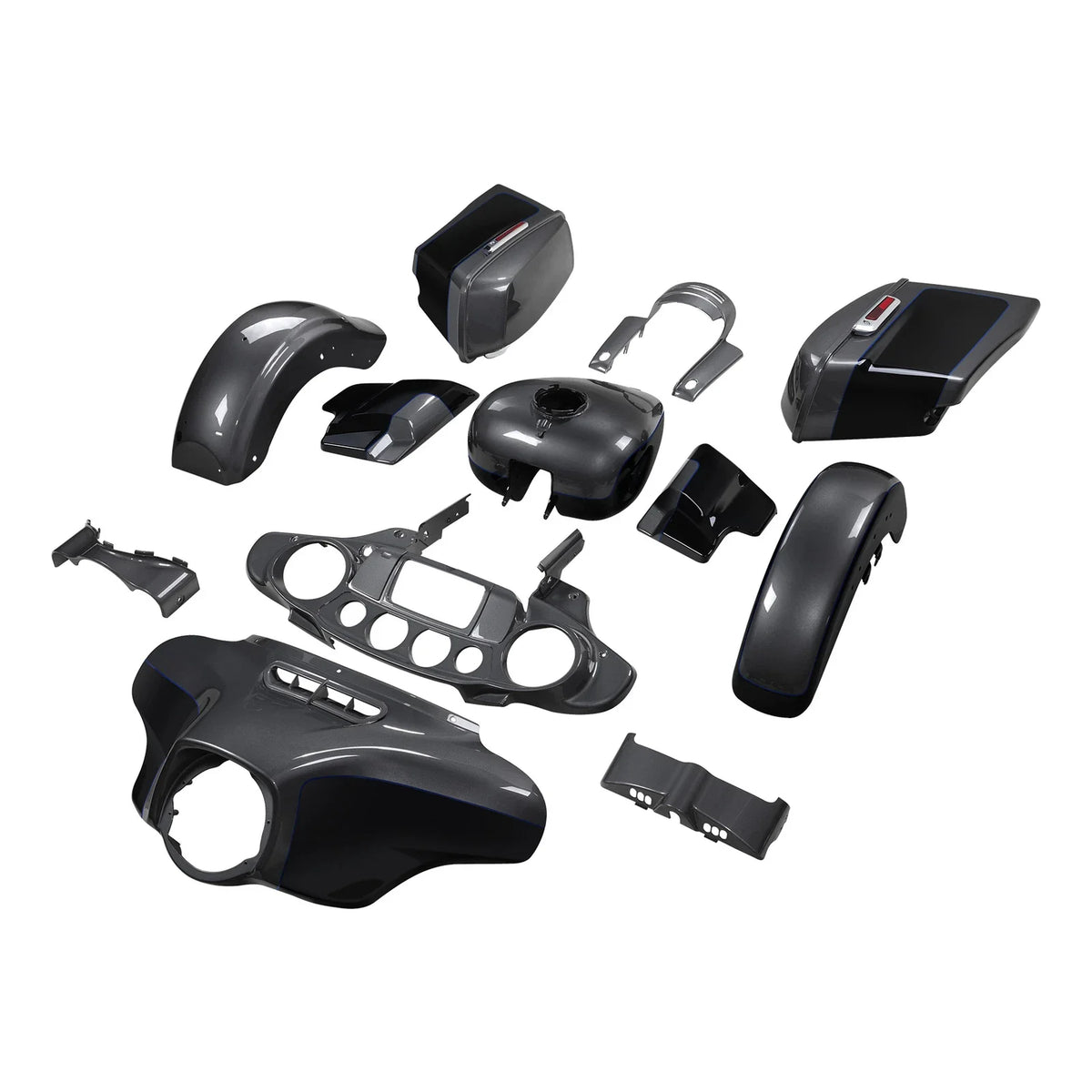 Fairings Bodywork for Harley Street Glide (2014–2023) Gauntlet Gray Metallic Vivid Black