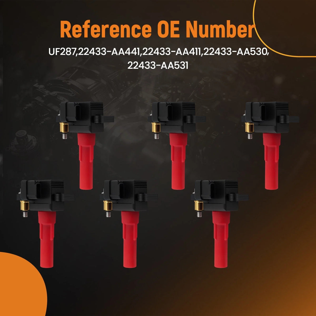 6x Ignition Coils for Subaru B9 Tribeca Legacy 3.0L (2006–2007) 22433-AA530