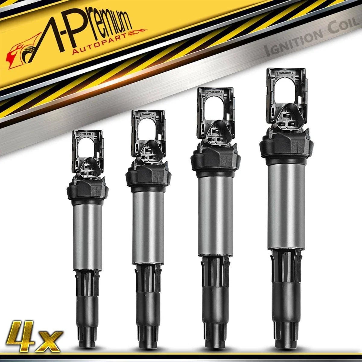 Set of 4 Ignition Coils for BMW F22 228i (2014–2016) F30 320i (2013–2018) 328i (2012–2016) X1